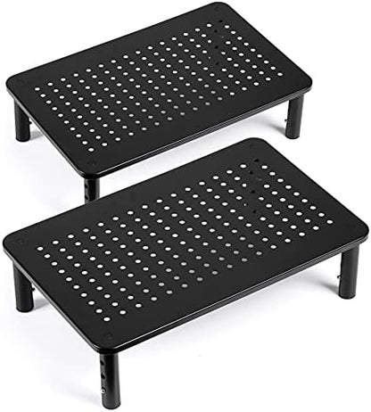 LOTEYIKE 2 Pack Monitor Riser Desktop Stand 3 Height Adjustable