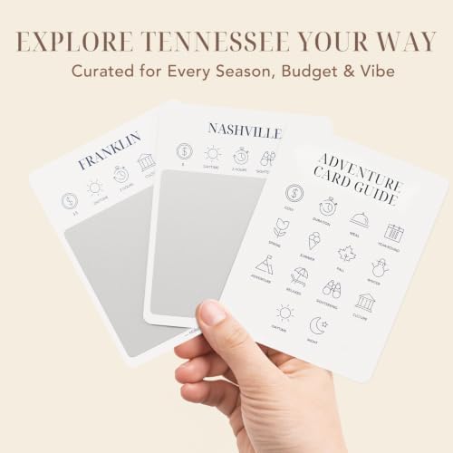 Tennessee Adventure Bucket List Cards, 50 Scratch Off Cards by State