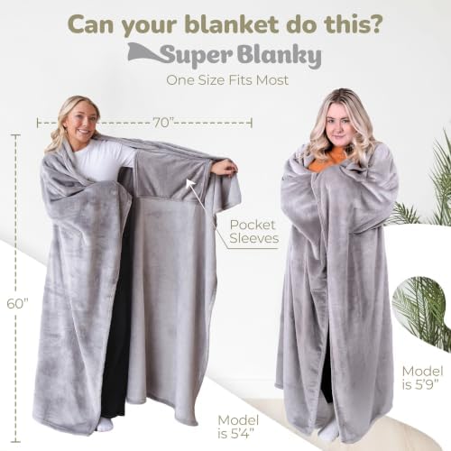 Super Blanky Wearable Blankets for Women & Men, Dorm Room Essentials