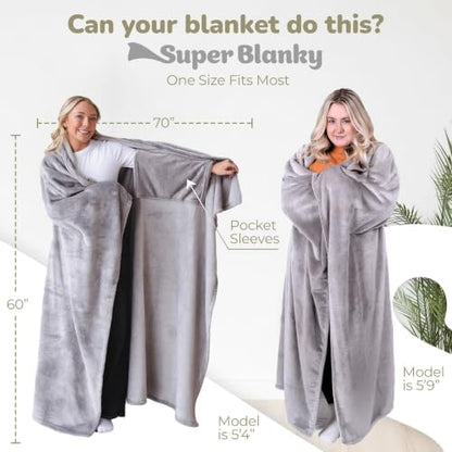 Super Blanky Wearable Blankets for Women & Men, Dorm Room Essentials