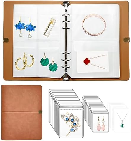 Jewelry Storage Book, Travel Jewelry Organizer with Anti-drop Pockets