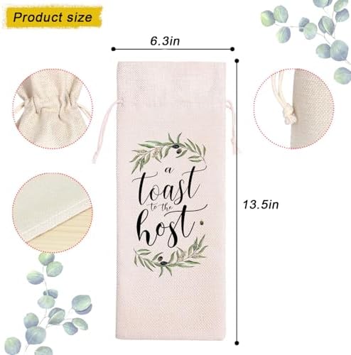A Toast For the Host Wine Bag, Housewarming, Party Decor, Bridal
