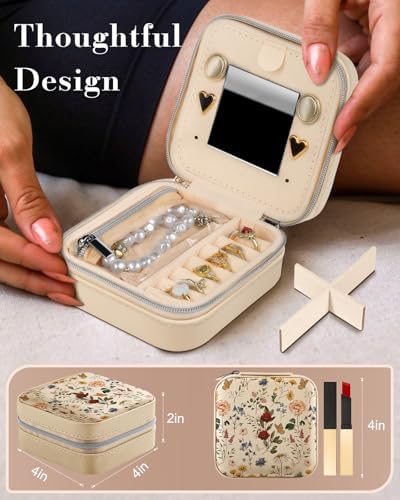 Bistup Travel Jewelry Case - Small Jewelry Organizers and Storage Box