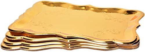 Gift Boutique 10 Gold Rectangle Trays for Dessert Display Table