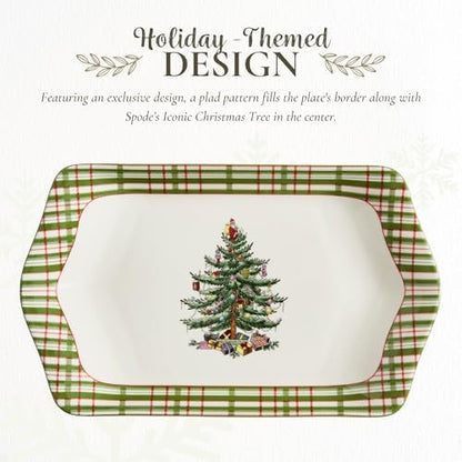 Spode Christmas Tree Collector Serving Tray - Checkered