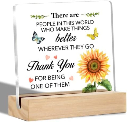Appreciation Gifts for Women Thank You Clear Desk Decorations