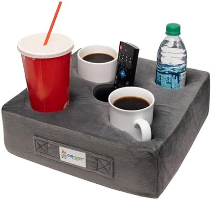 Cup Cozy Deluxe Pillow (Gray) *As Seen on TV* -The World's Best Couch