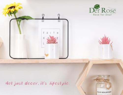 Der Rose 2 Pack Fake Plants Pink Room Decor for Office Desk