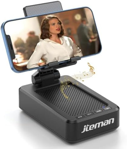 JTEMAN Cell Phone Stand with Bluetooth Speaker,Birthday Gifts for Men