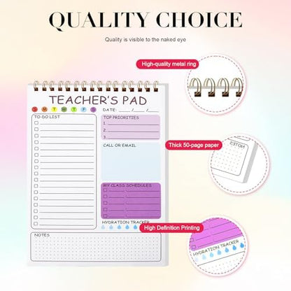 Teacher Notepad, Daily To Do List Notepad and Undated Teacher Planner
