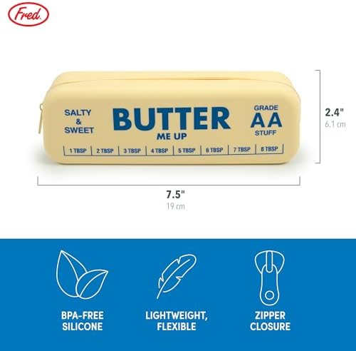 Genuine Fred BUTTER ME UP Silicone Pouch, Soft Flexible Material with