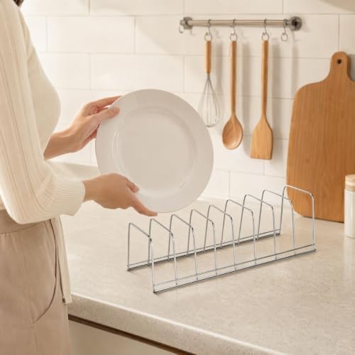 Toyvian Stainless Steel Kitchen Storage Rack Dish Organizers Silver