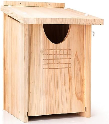 WHITEHORSE Large Cedar Owl House - Premium and Weatherproof Design