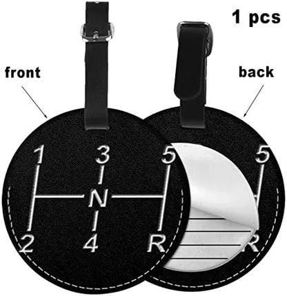 Luggage Tags Car Lover Racing, Pu Leather Travel Id Label Name Tag for