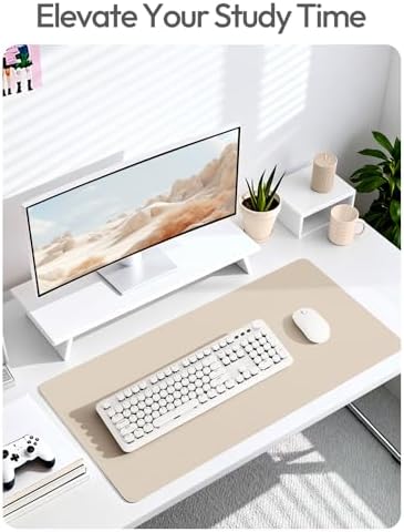 YSAGi Leather Desk Pad Protector, Office Desk Mat, Large Mouse Pad