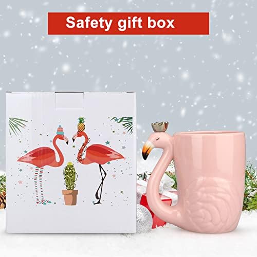 Cute Pink Flamingo Gifts for Women Coffee Mug Unique Ceramic Animal