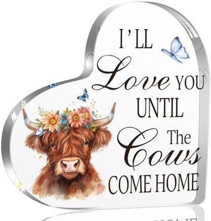 Highland Cow Wedding Anniversary Birthday Decor Gifts for Women Her