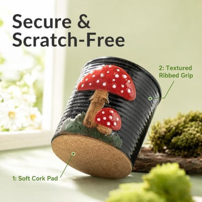 dgudgu Mushroom Kitchen Utensil Holder For Countertop Ceramic Utensil