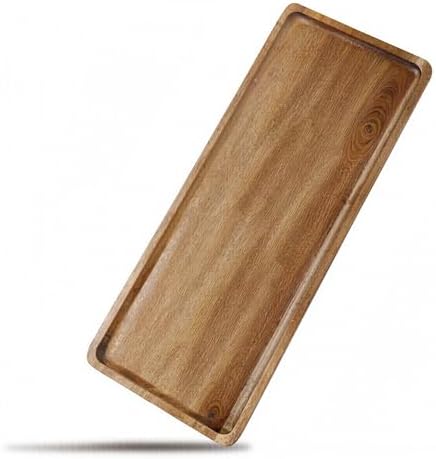 Solid Acacia Wood Serving Trays - 14" x 5.5" Rectangular Wooden