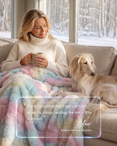 Ultrasoft Electric Blanket Throw: 460 GSM Fluffy Cozy Faux Fur