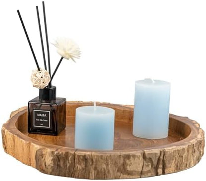 Irregular Shape Wood Trays, Natural Wooden Tray for Décor, Rustic