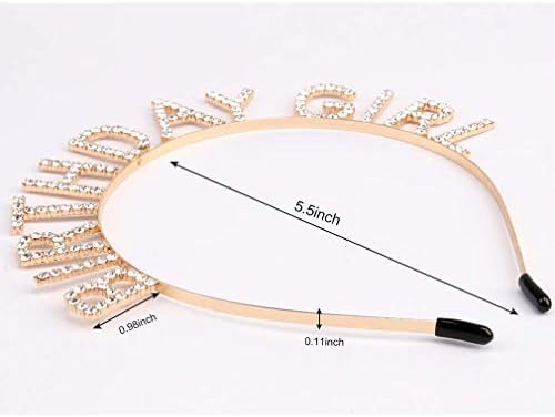 AOPRIE Birthday Girl Headband Happy Birthday Tiara for Women Girls