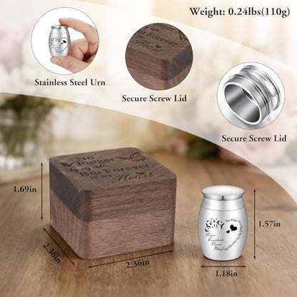 SOITIS Engraving Wooden Gift Box for Ashes, Customzied Small Urns for