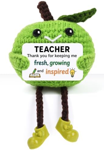 Crochet Apple Teacher Appreciation Gifts for Women Men, End of Year