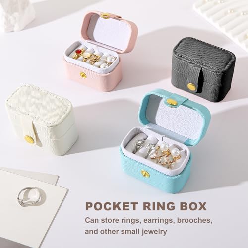Small Jewelry Box, Waterproof PU Leather Jewelry Travel Case with