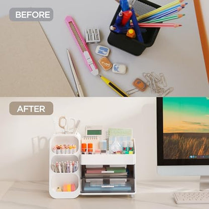 HBlife Desk Organizer with Pen Pencil Holder for Desk, Pen Organizer