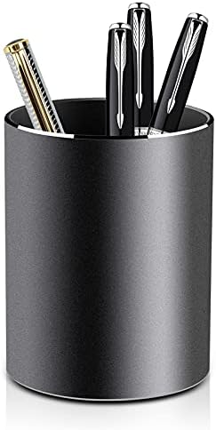 Vaydeer Metal Pen Holder Aluminum Pencil Holder for desk, Round
