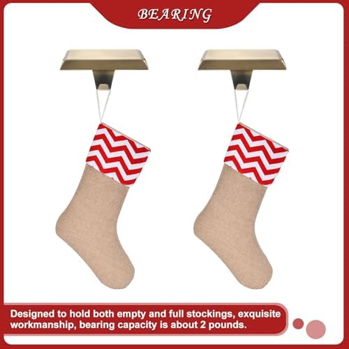 Sunshane 5 Pieces Christmas Stocking Holders Mantel Stocking Hanger