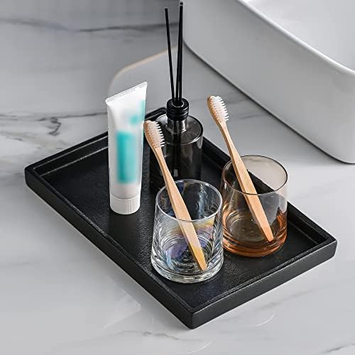 Ceramic Makeup Tray Redelaenor, Black Bathroom Accessories Holder for