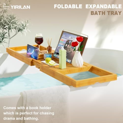 Bathtub Tray Caddy, Expandable Bath Tray, Unique House Warming