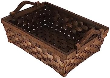 Kingwillow Rectangular Empty Wicker Gift Basket Wicker Tray