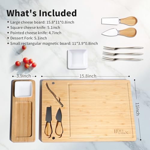 Charcuterie Boards Set, Large Cheese Board Set with Accessories