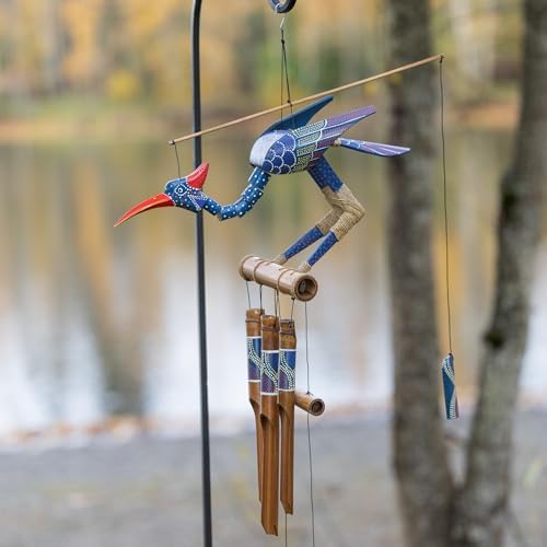 Cohasset Gifts Bamboo Wind Chimes | Natural Soothing Melodic Tones