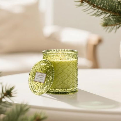 LA JOLIE MUSE Starlit Fir Pine Scented Candles for Home, Soy Wax 40