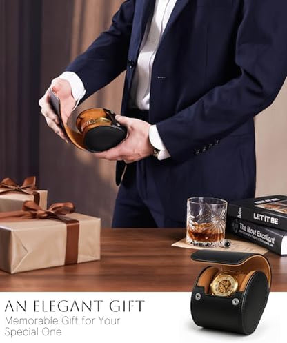 Homde Watch Roll Travel Case: Luxury Leather Watch Box for Men and