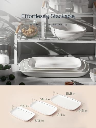 DOWAN Serving Platters and Trays for Wedding Decor, 16"/14"/12"