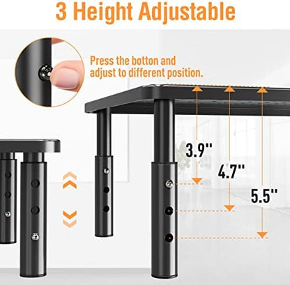 ELIVED 2 Pack Monitor Stand Riser - 3 Height Adjustable Monitor Stand