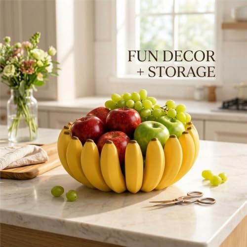 Creative Banana Shaped Fruit Bowl, Counter Decor & Centerpiece