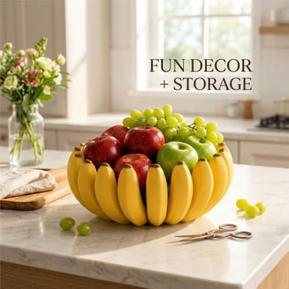 Creative Banana Shaped Fruit Bowl, Counter Decor & Centerpiece