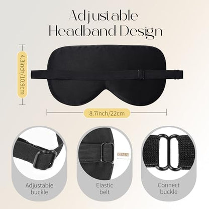 ZIMASILK Adjustable 100% Mulberry Silk Sleep Mask