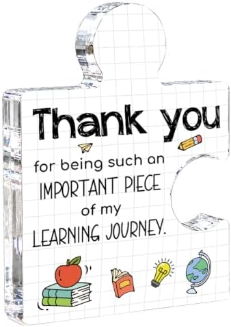 Teacher Appreciation Gifts, Thank You Acrylic Puzzle Plaque Desk