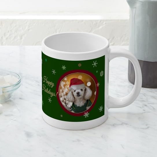 CafePress Happy Holidays Toy Poodle Mugs 20 oz Ceramic Coffee Mega Mug