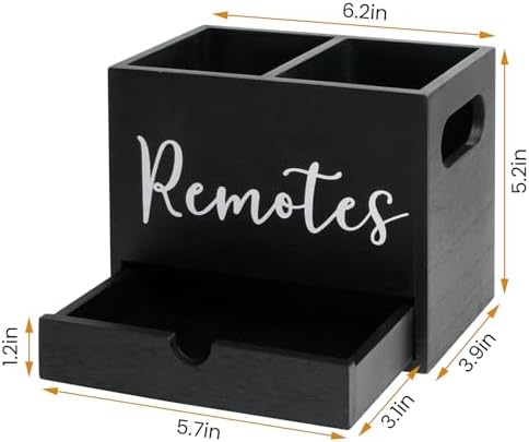 Remote Control Holder, Wooden TV Controller Holder, Desk Organizer