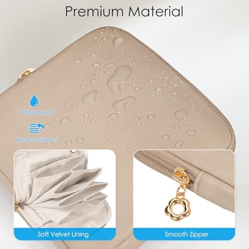 SITHON Small Travel Jewelry Case with Ring Holder, Mini Jewelry Pouch