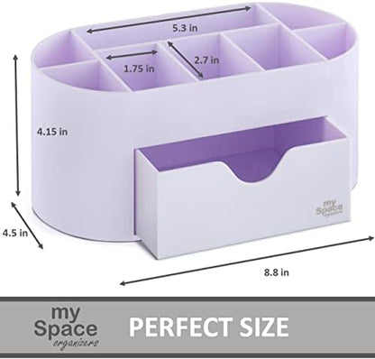 My Space Organizers Lavender Desk Organizer for Office Supplies and