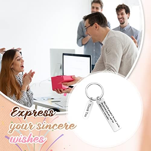 Yinkin 150 Pcs Employee Appreciation Gift Bulk Thank You Keychain